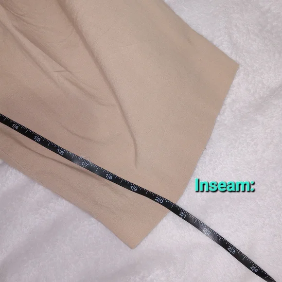 Lauren Ralph Lauren Women 18W Khaki Pants Stretch Cotton Wide Leg Chino Cropped - Picture 9 of 11